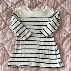 Crewcuts Toddler (2) Striped Shirt Dress with Button Details on Collar